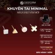 Minimal Earing Destorm Earrings, Stainless Steel Earrings for Men and Women in Many Shapes and Color