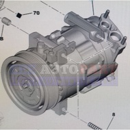 AC Compressor For Peugeot 308 408 3008 5008 208 1.2T Denso 648740 / 648741 / 9826268480 Denso China