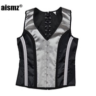 New Men Underwear Slim Fit Tank Top Shapewear Chest Binder Waistcoat Vest Jacket Steampunk Gothic Co