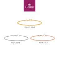 HABIB Oro Italia 916 Yellow, White and Rose Gold Bangle GB94020525 (22K Gold)