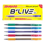 B'LIVE Standard Ballpoint 0.3mm Pen 1 PCS Black Color