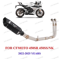 Slip On Escape For CFMOTO 450SR 450SS 450NK 2022 -2025 Motorcycle Exhaust Full System Stainless 450S