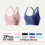 AIMER (2pcs) Seamless Sports Bra Without Wire Sport Bh Push Up Yoga Bra 2021