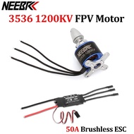 NEEBRC 3536 1200KV 2-4S Load Brushless Motor With 50A Brushless ESC Speed Controller UBEC For RC FPV