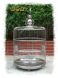 @寵物瘋@~比人貴再降!白鐵圓籠.不銹鋼.不鏽鋼圓鐵鳥籠.直徑42cm.
