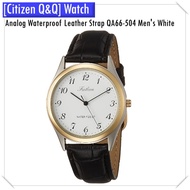 [Citizen Q&amp;Q] Watch Analog Waterproof Leather Strap QA66-504 Men's White【Direct From Japan】