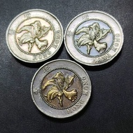 British Hong Kong Flower A Set Of  10 Dollar 1994 - 1995 ( 3 Coins )
