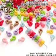 [Angel Bella DIY Handmade] SZ737 [1 Set 20 Pcs] Mixed Color Acrylic Round Tee Beads Loose Hand-Made 
