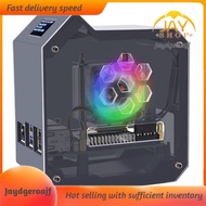 [Jaydgeroajf]For 5 Tower Fan Kit Case Copper Tube Ice Tower Fan PWM JST 4Pin Port RGB LED with 0.96i