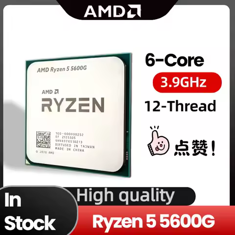 AMD Ryzen 5 5600G R5 5600G 3.9GHz 6-Core 12-Thread 65W CPU LGA AM4 no fan