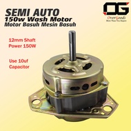 Mesin Basuh Semi Auto Washing Machine Wash Motor 12mm Shaft 150W  ( Optional use with 10uf capacitor