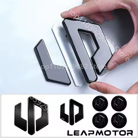 Fit for Leapmotor C10 Black Car Logo Car Exterior Decoration Parts Front Cover Car Logo Steering Whe