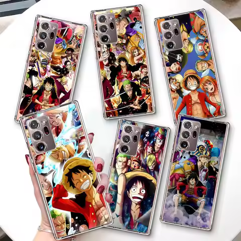 ONE PIECE Straw Hat Pirates Case for Samsung Galaxy Note 20 Ultra 5G 9 10 Plus 10Lite 8 TPU Transpar