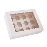 SET of 10 Cupcake Boxes, Egg Tarts, Cupcakes of 4 cakes, 6 cakes, 12 white cakes