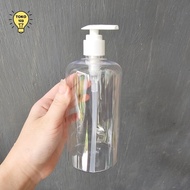 PUTIH SAMPO 500ml Hand Sanitizer Pump Bottle, Clear White, Transparent, Soap, Shampoo