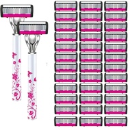 Safety Razor For Hair Removal 6-Layer Stainless Steel Blades Razor For Women Shaver Woman Tweezers