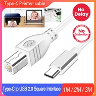 สายเชื่อมต่อ USB C เป็น USB B 2.0สำหรับเครื่องพิมพ์ Epson MacBook Pro HP Canon Brother Samsung Print