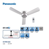 Panasonic Bayu JR 3-Blade 120cm (48 inch) F-M12D2 (Silver) Baby Ceiling Fan Ball Joint