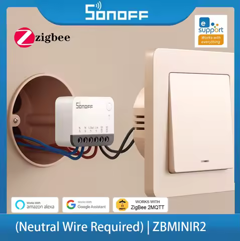 SONOFF ZBMINIR2 Extreme Zigbee Smart Switch Detach Relay External 2-way Control Switch Remote Contro