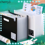 CHERRY File Storage Box, Retractable Accordion Bag Stand-up Test Paper Storage Folder,  Portable Mul