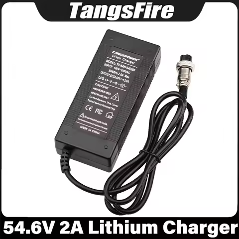 54.6V 2A 18650 Li-ion Battery Charger 13Series For 48V Electric Bicycle Lithium Battery Pack Charger