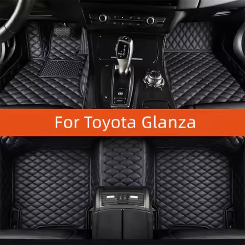 Custom Leather Car Floor Mat For Toyota Glanza 2020 2021 2022 2023 2024 2025 2026 2027 Car Mat Inter