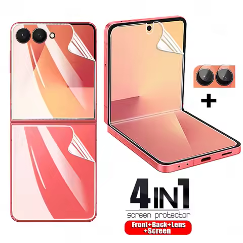 4IN1 Inner Film+External Film For Samsung Z Flip 7 6 5 4 3 Screen Protector Hydrogel Film For Samsun