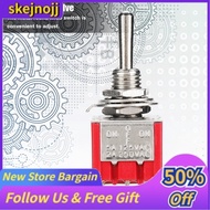 Skejnojj YWBL-WH Buttons and Indicators 5PCS Toggle Switch MTS-303 Mini 3PDT 9 Pin3 Position ON-Off-