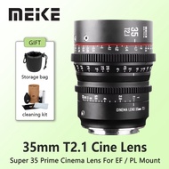 Meike 35มม. S35 T2.1โฟกัสแบบแมนนวลมุมกว้างกล้องดีเลนส์สำหรับแคนนอน EF-Mount/Arri-Mount Cine
