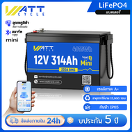 WattCycle 12V 314Ah แบตเตอรี่ lifepo4 ขนาดเล็ก  พร้อม200A บลูทูธ5.0 BMS พลังงาน4.01kWh ครีบระบายความ