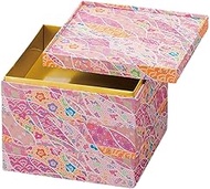 J-kitchens Made in Japan, Heavy Box, 3 Tiers, 7 Inches, V-Cut, Paper, New Happiness Knot, 8.5 x 8.5 