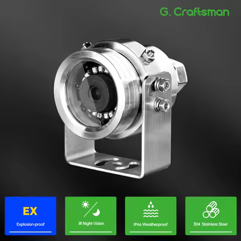 C-A Explosion Proof Camera 5MP 4K POE Security 304 Stainless Steel Hikvision Compatible GC-EX5MP G.C