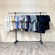 【拜爾家居】升級款單桿伸縮曬衣架 二入組