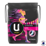 U BY KOTEX Sport Ultrathin Super with Wings 10 Pack ผ้าอนามัยรุ่นพิเศษสำหรับสาวชอบออกกำลังกายเป็นประจำสินค้านำเข้าจากออสเตรเลียพร้อมส่ง