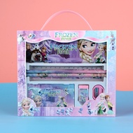 7 Piece School Supplies Set with Handle, School Supplies Set with Many Lovely Cartoon Patterns