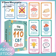 <Pluscloth> Behavioral Therapy Cards Cbt Self-help Cards 110pcs Cbt Deck Cards Set for Anxiety Relie