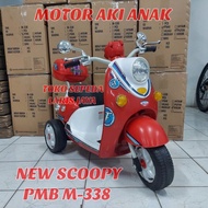 Motor Aki Anak Scoopy M338 New, Motor Mainan Anak Scoopy, Motoran Aki