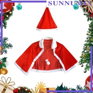 [Sunnimix] Christmas Shawl Cloak Cape Christmas Costume Cloak Dress up Christmas Gift Kids Santa Claus Cape for Carnival Holiday Props