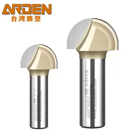 ARDEN Core Box Bit Carbide Round Bottom Groove Milling Cutter Radius Ball Nose Woodworking Router Bi