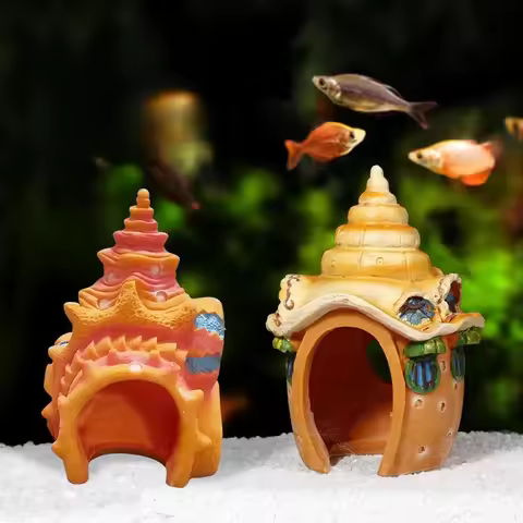 Fish Tank Landscape Decoration Ornaments Evacuation House Small House Aquarium Set Shrimp Nest Mini 