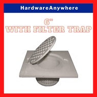 Plastic floor grating with filter trap/ Toilet floor trap grating plastic [1pc / 2pcs]  6'' For home use