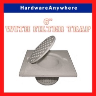 Plastic floor grating with filter trap/ Toilet floor trap grating plastic [1pc / 2pcs]  6'' For home