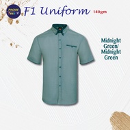 CORPORATE UNIFORM MIDNIGHT GREEN F14281 60% COTTON/40% POLYESTER COLLAR SHORT SLEEVE F1SHIRT UNISEX 
