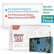 5mm Acrylic Magnetic Display Case For Scarlet & Violet 151 UPC / Mega Charizard EX UPC Pack of 1 Pro