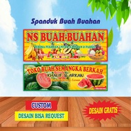 Banner Spanduk Toko Buah Buahan Bisa Request Desain