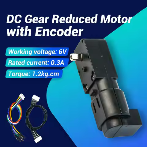TT DC 3V-6V Gear Reduced Motor with Encoder Single Dual Shaft 1:45 Gear Motor for DIY Smart Robot Ca