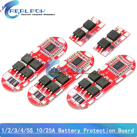 Bms 1s 2s 10a 3s 4s 5s 25a Bms 18650 Li-ion Lipo Lithium Battery Protection Circuit Board Module Pcb