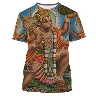 3D Hindu God Shiva Printed Ganesha Graphic T Shirt  Hanuman Casual Men T-shirts Vintage Tops 90s Aes