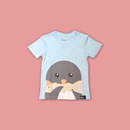 Bird Paradise Penguin Eat Fish Kids T-Shirt
