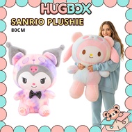 Hug Box Sanrio Big Plushie Patung Cinamoroll Plushie Cute Kuromi Plushie Anak Patung Melody Kuromi B